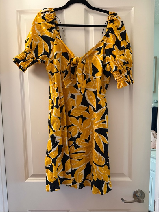 Who What Wear Dresses & Skirts - Who What Wear Yellow and Black Floral Mini Dress
